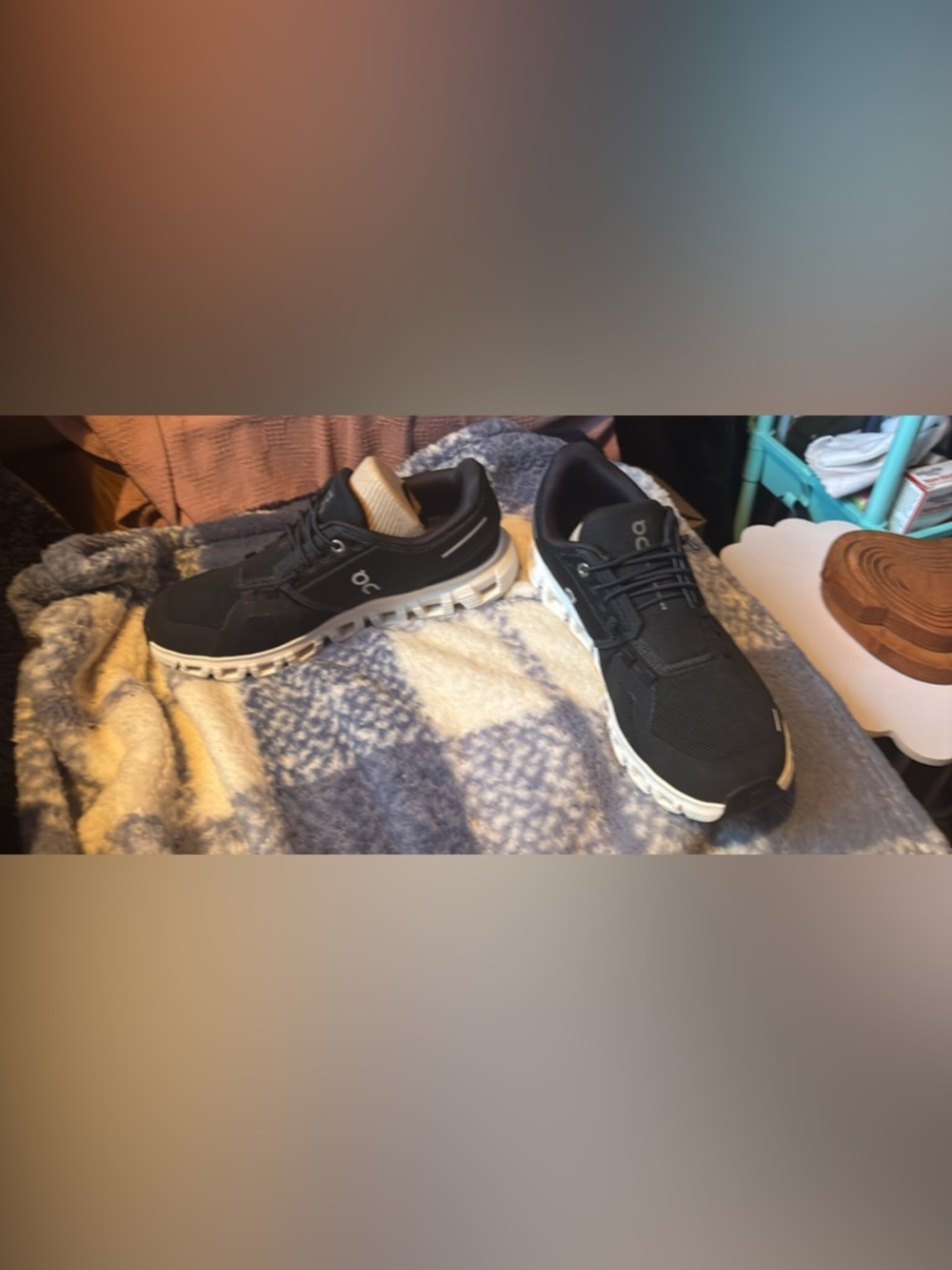 On Cloud Women's Black Athletic Running Shoes